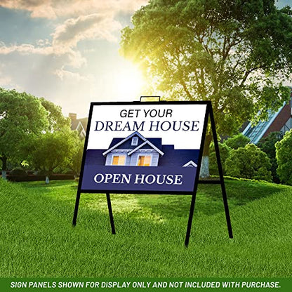 A-Frame Sign Holder - Folding Open House Stand, 18 x 24 in, Black, 2 Packs - size: 18x24 (2 Pack)