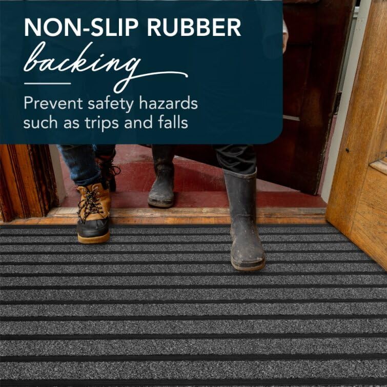 ubdyo Extra Durable Door Mat Outside Entrance (47" x 32", Bright Grey) - color: Bright Grey, size: 47" x 32" (Rectangular)