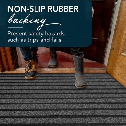 ubdyo Extra Durable Door Mat Outside Entrance (47" x 32", Bright Grey) - color: Bright Grey, size: 47" x 32" (Rectangular)