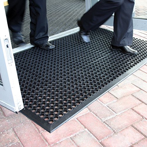 Lovinland Ourdoor Rubber Floor Mat for Outside Entrance 60"x35"