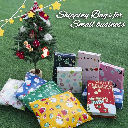 Christmas Poly Mailer 10x13 Inch 25 Pcs, Santa Claus and Snowflakes - color: Santa Claus and Snowflakes, size: 10x13 Inch 25Pcs