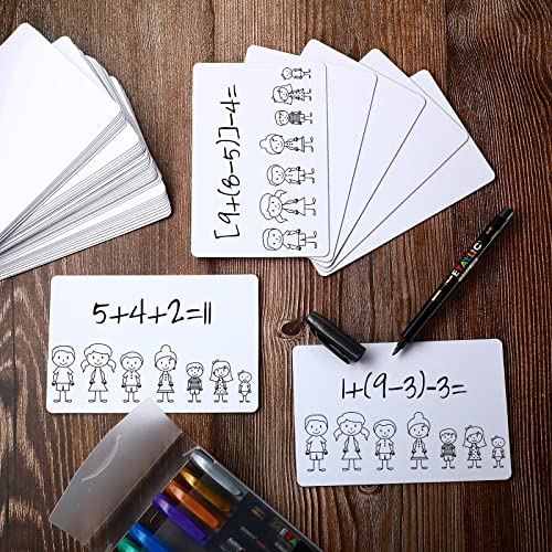 Spakon 50 Pack Dry Erase Blank Magnetic Labels, White, 5.6 x 3.7 Inch