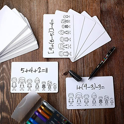 Spakon 50 Pack Dry Erase Blank Magnetic Labels, White, 5.6 x 3.7 Inch
