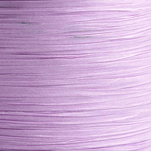 Italian Options Paper Raffia Ribbon 7mm x 100M - Lilac - color: Lilac