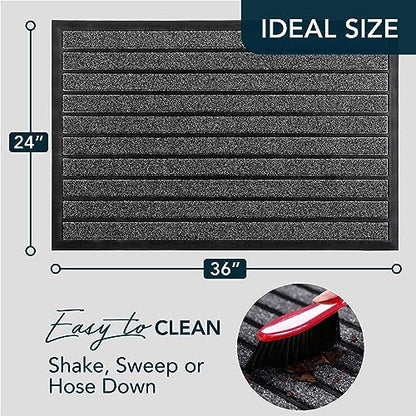 ubdyo Extra Durable Door Mat Outside Entrance (36" x 24", Bright Grey) - color: Bright Grey, size: 36" x 24" (Rectangular)