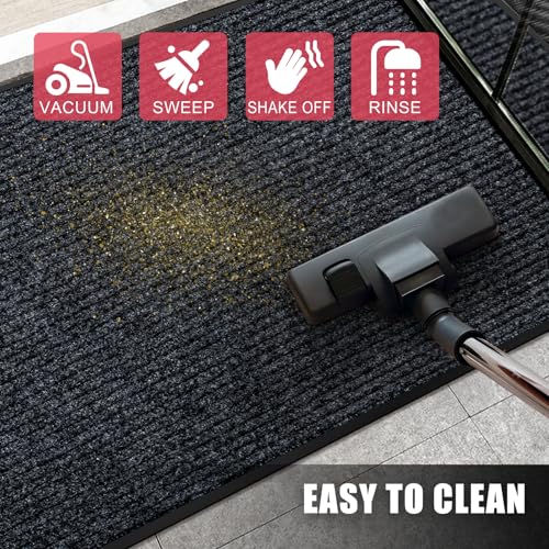 Kuyal Front Door Mat, 2'x4' Indoor Outdoor Entrance Mat - size: 24" x 48"