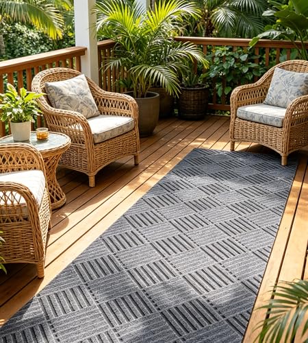 jxgzyy Commercial Outdoor Runner Rug 3'11" x 2'8", Dark Grey - color: Dark Grey, size: 3'11" x 2'8" (Rectangular)