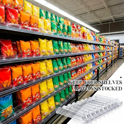 Wesiti 9 Pcs Spring-Loaded Shelf Pusher Kit for Retail Adjustable 12'' W x 24'' L Automatic Retail Display Organizer Snack Dispenser for Supermarket Store Pharmacy Gondola Shelf - size: 60.5cm × 30cm, style: Style 1