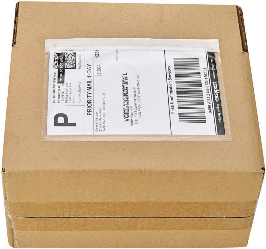 9527 Product 6" x 9" Clear Adhesive Top Loading Packing List Clear Shipping Pouches, Mailing/Shipping Label Envelopes (100 Pack) - size: 6" x 9" | 100 pack