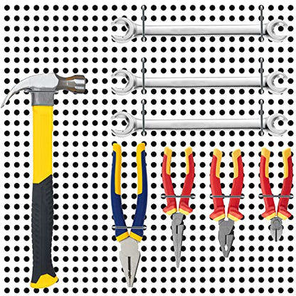 Waziaqoc 16PCS Pegboard Plier Holders, Silver - color: Silver