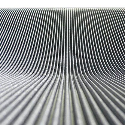Rubber-Cal Fine Rib Corrugated Rubber Floor Mat - 1/8" x 3ft x 6ft Black - size: 72"L x 36"W x 0.1"Th