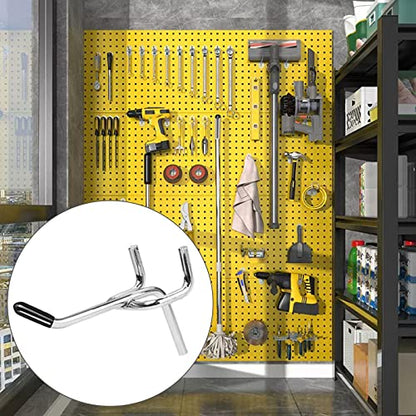 25 Pack Pegboard Hooks 2 Inch L Shape Galvanized Metal Heavy Duty Peg Hooks with 50Pcs Rubber Tipped Fit for 1mm/0.04inch Thick Peg Board Pegboard Hook for Organizer Garage Kitchen Office Store - size: 2 Inch