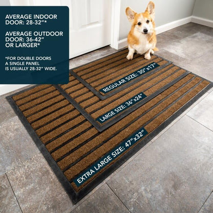 ubdyo Extra Durable Door Mat Outside Entrance (47" x 32", Bright Brown) - color: Bright Brown, size: 47" x 32" (Rectangular)