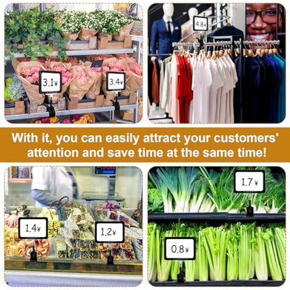 SHENLIU 10Pcs Acrylic Sign Holder with Clamp, 6x9 Double Head Display Clip