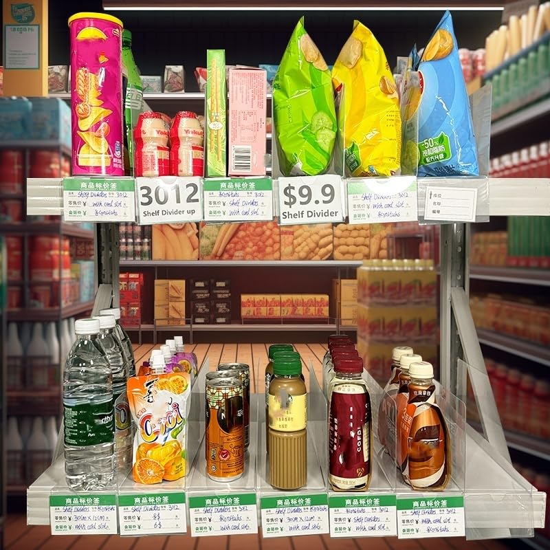20 Pcs 30*12 CM medicine cabinet dividers，purse dividers for wire shelves，separator shelf dividers warehouse shelf isolation board pvc shelf label for supermarket clothing cabinet storehouse shelf - size: 3012-Card Slot