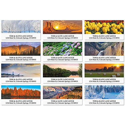 Nature's Beauty Self-Adhesive, Flat-Sheet Deluxe Address Labels (12 Designs) - style: Nature's Beauty