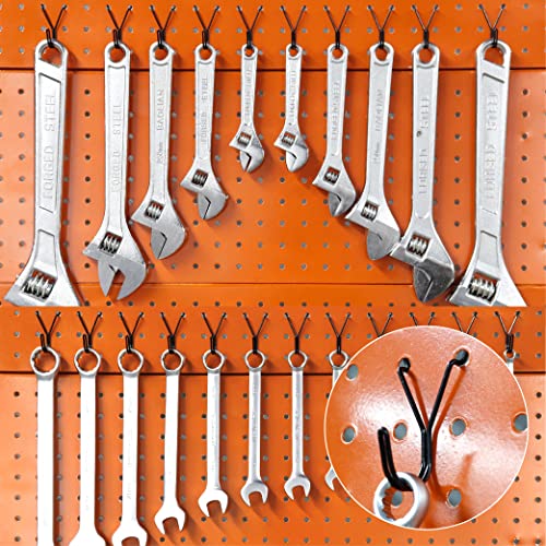 HUHOLE 80 Pack 1 Inch Black Pegboard J Hooks - style: 1" J-Hook 80PC Black