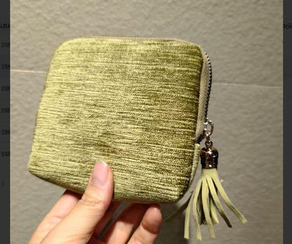 6-Layer Velvet Travel Jewelry Case for Bracelets, Olive Green - color: Olive Green