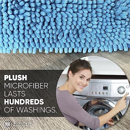 18" Dry & Wet Mucho Mop Pads - Replacement Flat Mop Heads Compatible with All 18" Microfiber Flat Mops - Reusable & Washable Microfiber Pads, 2 Pack - size: 18" Pad