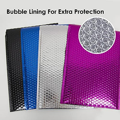 BAZIC Products #5 Metallic Bubble Mailers, 10.5 x 15 In, 4-Set - size: 4-Pack