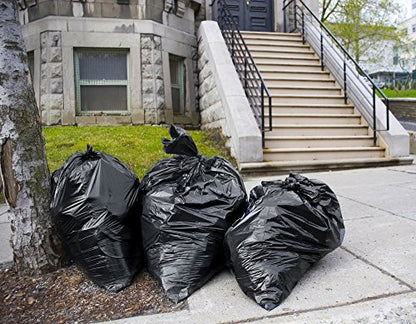 Tasker Contractor Garbage Bags 55 Gallon, 3 Mil Black Contractor Garbage Bag (50 Bags w/Ties) Large 55 Gallon Trash Bags Heavy Duty Liners, Extra Large Trash Liners for Construction, Industrial Bag - size: 50 Count (Pack of 1)