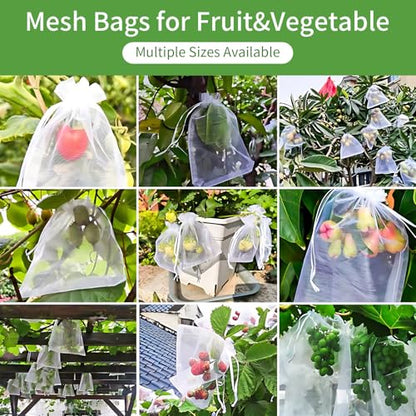 50PCS White Organza Bags 3x4, Small Mesh Gift Bags Drawstring Mini Sheer Pouches Cute Goodie Baggies for Jewelry Candy Treats Sachet Wedding Birthday Party Favors Halloween Gifts Wrapping - color: White
