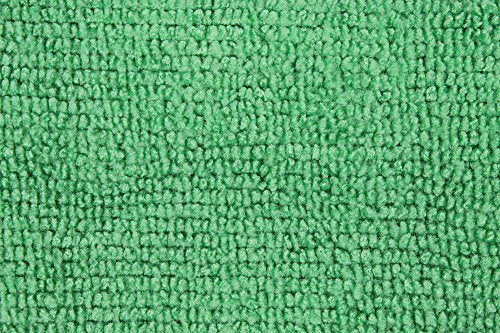 CleanAide Ultrasonic-Cut 300 GSM Microfiber Cleaning Towels, Lint-Free, Scratch-Free, Highly Absorbent, Durable & Reusable with Label-Free Edges for Auto, Home & Commercial Use, 14" x 14", 12-Pack, - color: Green