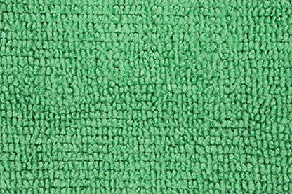 CleanAide Ultrasonic-Cut 300 GSM Microfiber Cleaning Towels, Lint-Free, Scratch-Free, Highly Absorbent, Durable & Reusable with Label-Free Edges for Auto, Home & Commercial Use, 14" x 14", 12-Pack, - color: Green