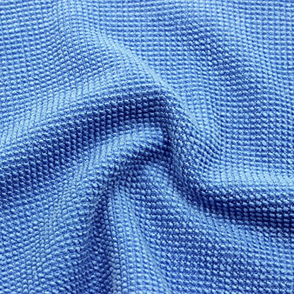 Mcsher Microfiber Cleaning Cloths - 6 Pcak, Blue, 6"x 7" Inch