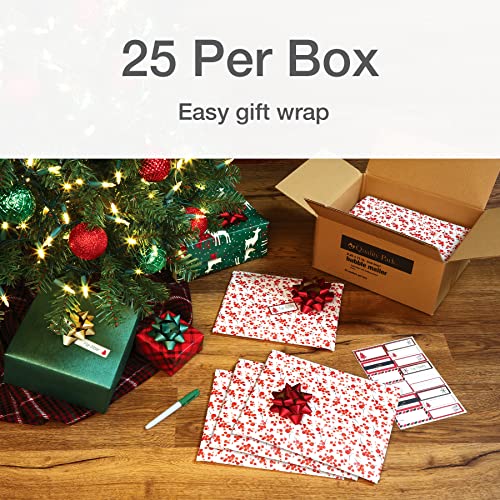 Quality Park Bubble Mailers, 8.5" x 11", Shipping Envelopes, Water Resistant Poly Padded Envelopes, Berry Print, 25 Pack (QUA85873) - color: Berry, size: One Size