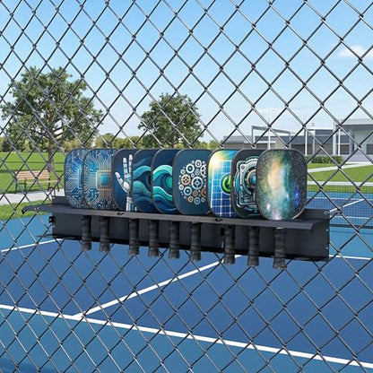 Pickleball Paddle Rack, Wall or Fence Moun