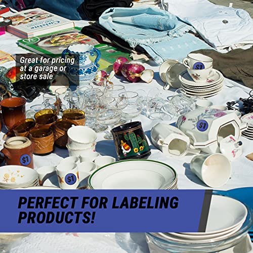 1 Dollar Price Stickers, 2 inch Round, Navy Blue, 300 Labels - color: $1 / Navy, size: 1 Roll