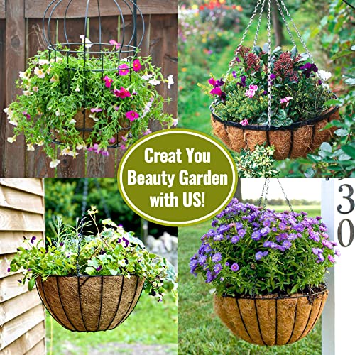 Legigo 6 Pack 14 Inch Hanging Basket Coco Liners Replacement, Round - color: 6pcs, size: 14 Inch