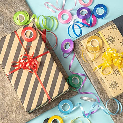 30 Roll Christmas Curling Ribbons for Crafts Bows Present Wrapping Florist Wedding Party Festival Art Craft Decor, 11 Yards Per Roll, 3/16 Inch Wide 3/16" - Set8 - size: 3/16" - Set8