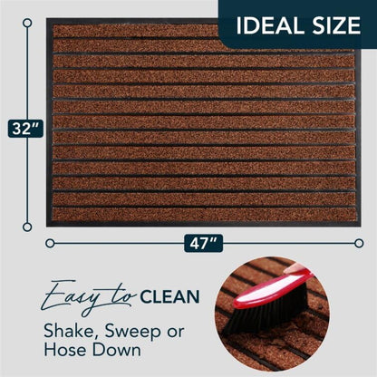 ubdyo Extra Durable Door Mat Outside Entrance (47" x 32", Bright Burgundy) - color: Bright Burgundy, size: 47" x 32" (Rectangular)