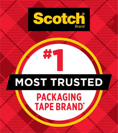 Scotch Heavy Duty Shipping Packaging Tape, 2 x 800 - Clear (3 Tapes) (1, Clear) - size: 3 Count (Pack of 1)