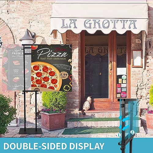 Poster Stand for Display, Adjustable Heavy Duty Poster Board Stand - size: Double-Pole Poster Stand 1 Pack