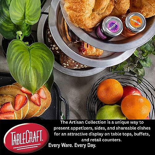 TableCraft BK17209, Rectangular Basket, 9.125" x 6.125" x 2.325", Black Metal, Artisan Collection, Powder Coated for Durability, Versatile Design for Bread, Bagels, Pastries, and Decorative Use - size: 9.125" x 6.125" x 2.325"