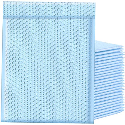 Famagic Light Blue Bubble Mailers 10.5x16 for Clothes, 25pcs Usable 10.5x15 - color: Light Blue, size: 10.5x16 Inches