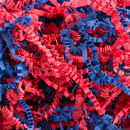 CHECHNYA Crinkle Cut Paper Shred Filler 1LB,Shredded Paper for Gift Baskets,Recyclable Craft Shred Paper Filler Red & Blue Christmas Mix - color: Red & Blue Christmas Mix
