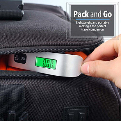 Fosmon Digital Luggage Scale, 110lbs Suitcase Baggage Scale, 2 Pack Silver - color: silver 2 pack