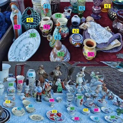 2240 Pcs Garage Sale Stickers,1/2" X 3/4" Pre-Printed Yard Sale Tag Sticker - style: Rectangular - 2240pcs