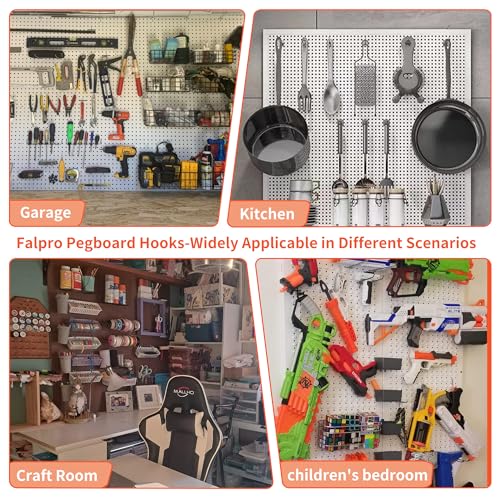 240PCS Pegboard Hooks Assortment, Pegboard Accessories Organizer Kit with Pegboard Bins, Pegboard Cups, 1/8 and 1/4 inch Peg Board Hooks for Hanging Tools, Garage Pegboard Wall Organization - style: 240 Pcs