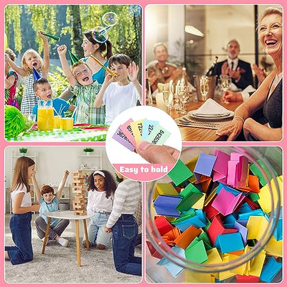 Kosiz 504 Pcs Raffle Tickets Basket Auction 10 Bid Numbers, Multicolor - color: Multicolor