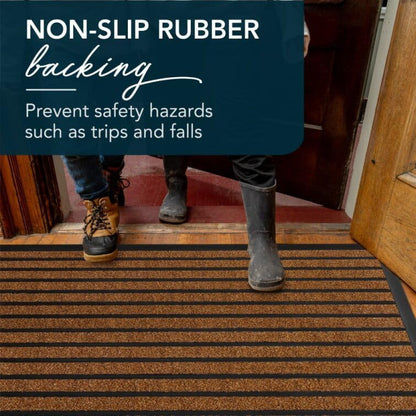 ubdyo Extra Durable Door Mat Outside Entrance (47" x 32", Bright Brown) - color: Bright Brown, size: 47" x 32" (Rectangular)