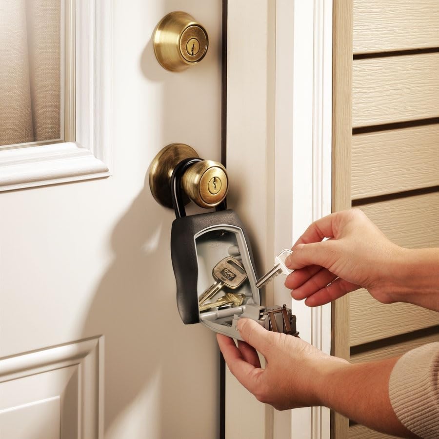 Master Lock Portable Key Lock Box, Combination Lock Box Holds 5 Keys 5400EC - size: 1 Pack, style: Standard Shackle