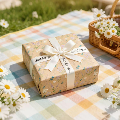 BBUP Wildflower Floral Wrapping Paper – Vintage Botanical Kraft Gift Wrap Roll for Wedding, Bridal Shower, Birthday & DIY Crafts (17 Inches x 9.84 Feet)