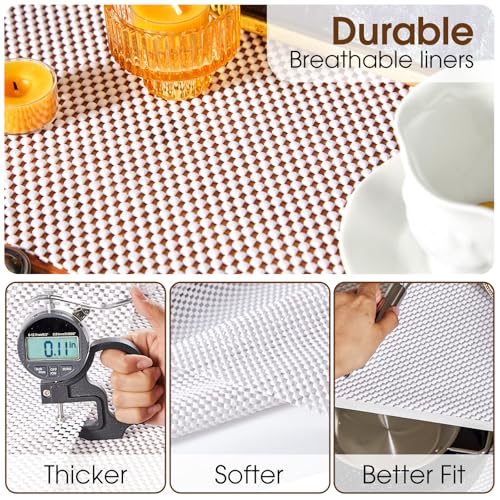 Shelf Liner for Kitchen Cabinets and Drawers, White, 24" x 240" - color: White, size: 24"W x 240"L
