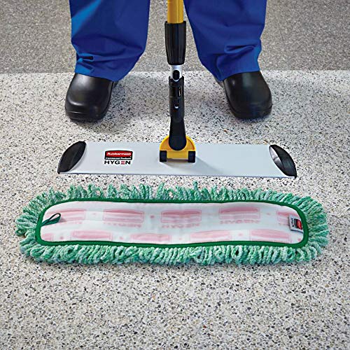 Rubbermaid Commercial Products HYGEN Microfiber Quick-Connect Mop Frame 18 inch Silver for Janitorial/Professional/Industrial Cleaners for Heavy-Duty Floor Cleaning/Mopping/Dusting - style: Mop Frame