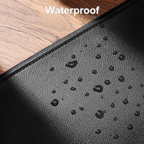 Chelmon 3 Pack Money Bags with Zipper - 11x6 Inch Cash Organizer Pouch for Daily Use & Travel, Durable Storage for Cash, Invoices, Cosmetics and Credit Cards